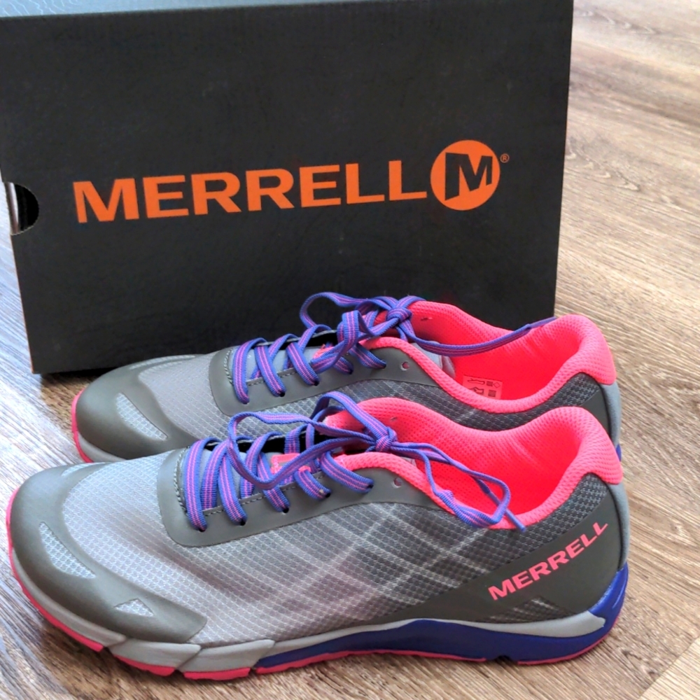 Merrell Bare Access Sneakers Gray Pink and Purple Big - Picture 8 of 8